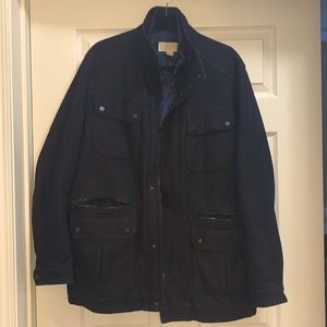 Michael Kors men’s black peacoat size large.
